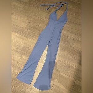BOTA OFFICIAL Halter Neck Flare Jumpsuit